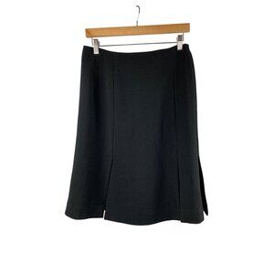 Rickie Freeman Teri Jon Black Wool Skirt Womens Size 6